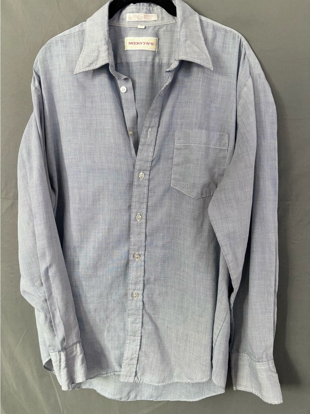 Vintage Mervyn’s | Micro-Striped Button Down Shirt | Long-Sleeve | Size Large